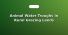 Animal Water Troughs in Rural Grazing Lands